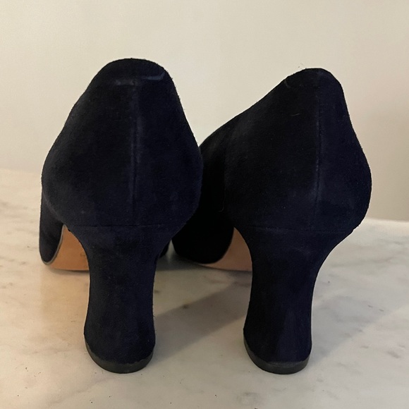 Vintage Via Spaga Black Suede Pumps - Picture 5 of 10